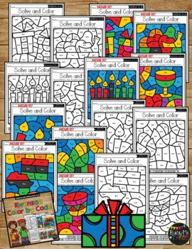 Kwanzaa Color by Code {Addition & Subtraction to 20} Mystery Pictures