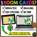 St. Patrick's Day Boom Cards™ Math Puzzles Digital Learning Mystery Pictures