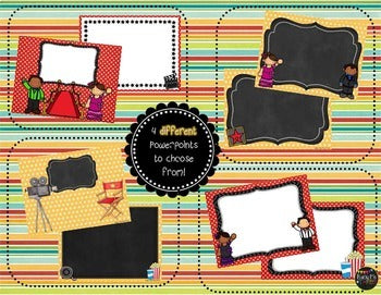 Hollywood PowerPoint Templates for Learning Celebration or Party