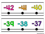 Classroom Decor Number Line & Number Path BRIGHT AND WHITE {-100 to 300}