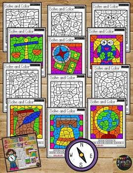 Color by Code SOCIAL STUDIES Color by Number {Addition & Subtraction to 20}