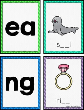 PHONICS CARDS Match Up, Sounds, Chunks, Game and Interactive Book