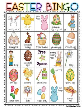 EASTER BINGO Activity Game {25 Different Bingo Cards}