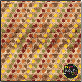 Thanksgiving Burlap Polka Dots Digital Papers {Commercial Use Digital Graphics}