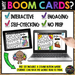 Thanksgiving Boom Cards™ Color by Code APPLE PIE Digital Learning Activity