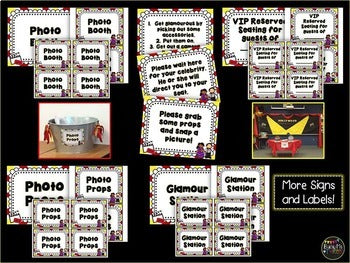 Hollywood Printables for Learning Celebration or End of Year Party