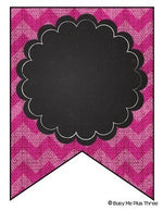 Editable Banners {Colorful Chevron Burlap & Chalkboard Theme}