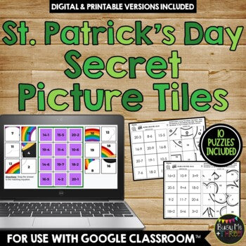 Google Classroom™ Digital Holiday Secret Picture Puzzles and Printables BUNDLE