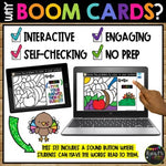 Thanksgiving Boom Cards™ Color by Code CORNUCOPIA Digital Learning Activity