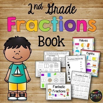 Fractions Activities Bundle Book, Games, Whole Group & Center Activities, 2nd