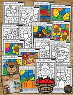 Color by Code Fall Math Activities {Addition and Subtraction to 10}