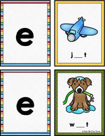 Middle Sounds Match Up Game, Vowels, Literacy Centers, Beginning of Year