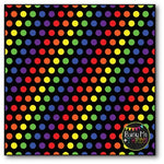 Rainbow Polka Dots on BLACK Digital Papers {Commercial Use Digital Graphics}