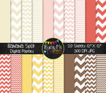 Ice Cream Chevron Bundle Digital Papers {Commercial Use Digital Graphics}