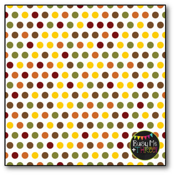 Fall Polka Dots on White Digital Papers {Commercial Use Digital Graphics}