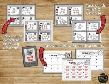 Counting Coins Money Scoot Activity Game