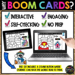 Winter Boom Cards™ Digital Color by Code RED BIRD Distance Learning Doubles