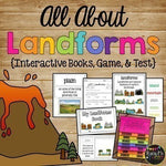 All About Landforms & Water Sources BUNDLE Flip Book, Posters, Worksheets & More