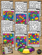 Color by Code MARDI GRAS Math Activities {Addition & Subtraction to 20}