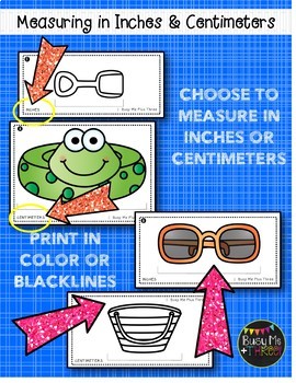 Measuring in Centimeters and Inches Cards, 2nd Grade Common Core, Stations