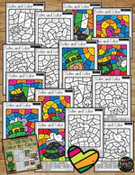 Color by Code St. Patrick's Day Math Activities {Addition & Subtraction to 10}