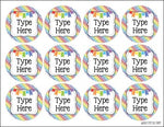 Editable Labels RAINBOW & WHITE Chevron and Stripes {45 different labels}