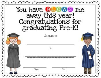 End of Year Award Blow Pop or Gum Graduation Certificate {Editable}