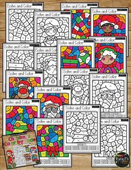 Color by Code Christmas Activities {Addition and Subtraction to 10}