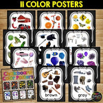 Color Posters and Signs WHITE and CHALKBOARD Classroom Decor