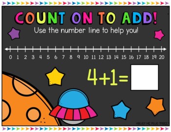 Number Line Addition and Subtraction with Number up to 20 Task Cards