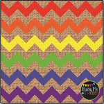 LARGE Rainbow Chevron Burlap Digital Papers {Commercial Use Digital Graphics}