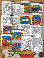 Color by Code Thanksgiving Activities {Addition and Subtraction to 10}