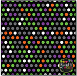 Halloween Polka Dots on Black Digital Papers {Commercial Use Digital Graphics}