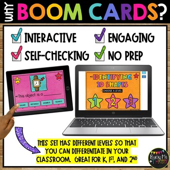 Identifying 2D Shapes BOOM CARDS™ Geometry Game with Plane Shapes