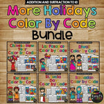 Color by Code MORE HOLIDAYS BUNDLE {Addition & Subtraction to 10 & 20}