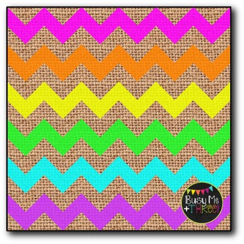 Large NEON Chevron Burlap Digital Papers {Commercial Use Digital Graphics}