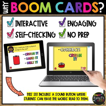 Physical Property Changes of Matter BOOM CARDS™ Digital Learning Game