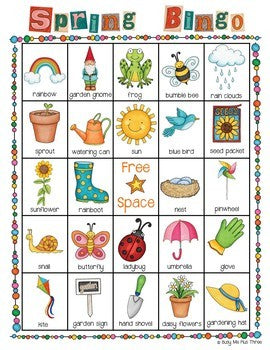 Spring Bingo Activity {25 Different Bingo Cards}