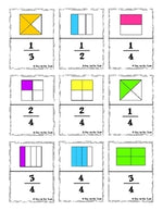 Fraction Dominoes Game Fourths, Thirds, Halves, Wholes