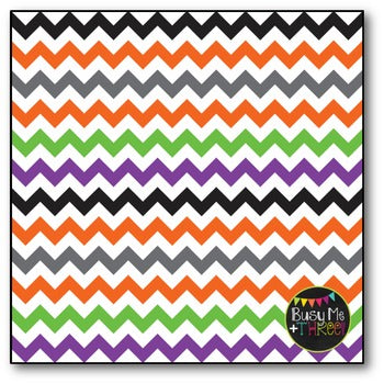 Halloween Chevron on White Digital Papers {Commercial Use Digital Graphics}