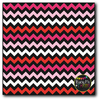 Valentine's Day Chevron on Black Digital Papers {Commercial Use Graphics}