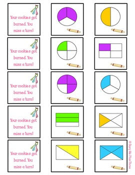 Fractions Activity for First Grade Fractions Game for Math Stations