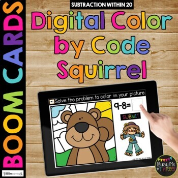 FALL Boom Cards™ DIGITAL Color by Code BUNDLE, 8 Decks Addition and Subtraction