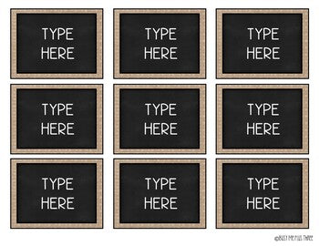 Editable Labels Burlap and Chalkboard Theme for Classroom {170 Labels}