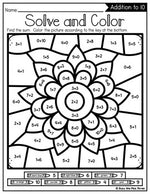 Diwali Color by Code {Addition & Subtraction to 10} Mystery Pictures