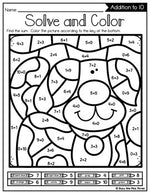 Color by Code PETS and Animals Color by Number {Addition & Subtraction to 10}