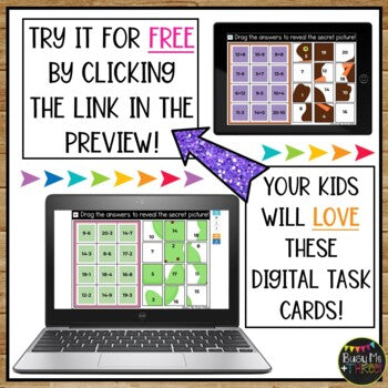 Easter and Spring Boom Cards™ Math Puzzles Digital Learning Mystery Pictures