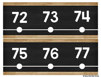 Farmhouse Classroom Decor Number Line Rustic Wood {-100 to 250}