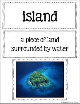 Landforms and Bodies of Water Interactive Books, Posters, Game, & Worksheets