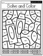 Color by Code SCHOOL SUPPLIES {Addition & Subtraction to 10} Back to School